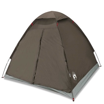 Cort de camping cupolă pentru 4 persoane, maro, impermeabil - Img 2