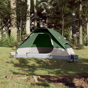 Cort de camping cupolă pentru 6 persoane, verde, impermeabil - Img 3