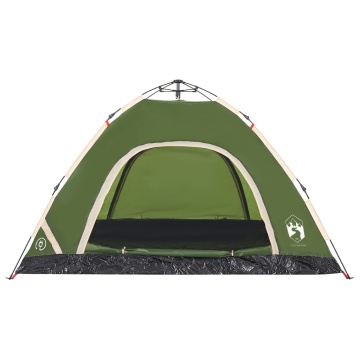 Cort de camping pentru 4 persoane, setare rapidă, verde - Img 5