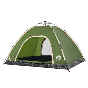 Cort de camping pentru 4 persoane, setare rapidă, verde - Img 8