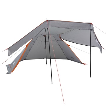 Cort de camping tipi pentru 5 persoană, gri, impermeabil - Img 6