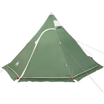 Cort de camping tipi pentru 5 persoane, verde, impermeabil - Img 3