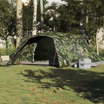 Cort de familie cupolă pentru 6 persoane, camuflaj, impermeabil - Img 3