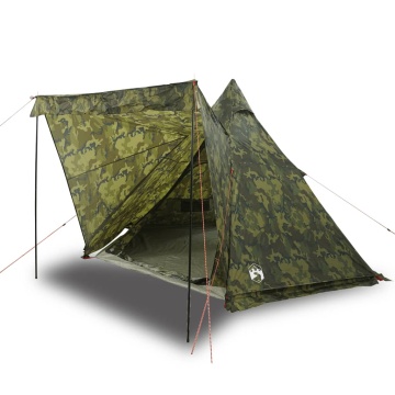 Cort de familie Tipi pentru 6 persoane, camuflaj, impermeabil - Img 2
