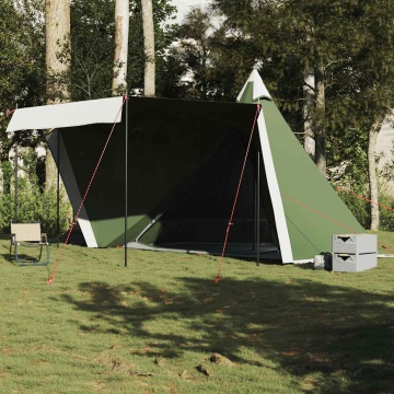 Cort de familie Tipi pentru 6 persoane, verde, impermeabil - Img 1
