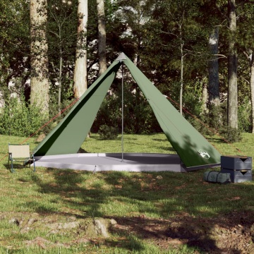 Cort de familie Tipi pentru 8 persoane, verde, impermeabil - Img 3
