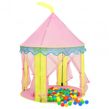 Cort de joacă pentru copii cu 250 bile, roz, 100x100x127 cm - Img 2