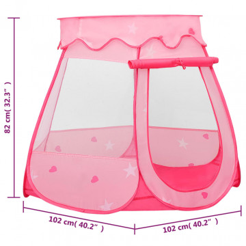 Cort de joacă pentru copii, roz, 102x102x82 cm - Img 7
