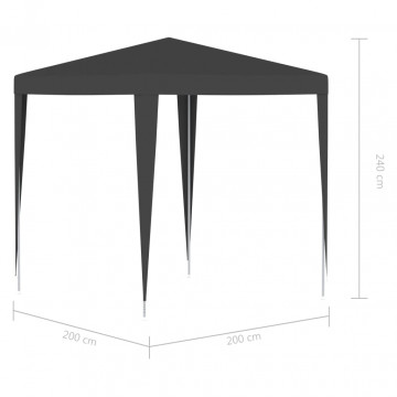 Cort de petrecere profesional, antracit, 2 x 2 m - Img 5