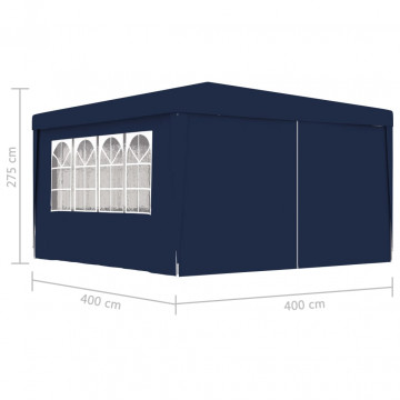 Cort de petrecere profesional cu pereți albastru 4x4 m 90 g/m² - Img 7