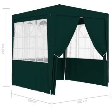 Cort de petrecere profesional cu pereți verde 2 x 2 m, 90 g/m² - Img 7