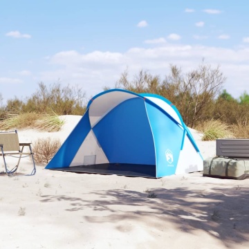 Cort de plajă 2 persoane pop-up albastru azur, rezistent la apă - Img 3