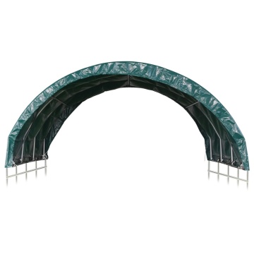 Cort pentru animale, verde, 3,7x3,7 m, PVC - Img 3