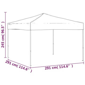 Cort pliabil pentru petrecere, crem, 3x3 m - Img 7