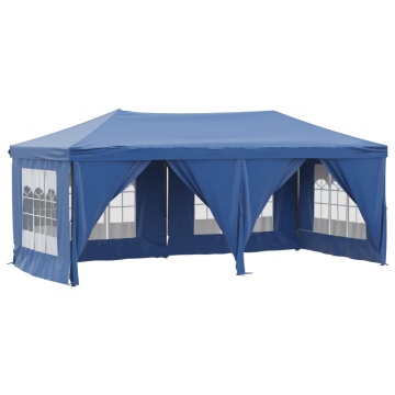 Cort pliabil pentru petrecere, pereți laterali, albastru, 3x6 m - Img 2