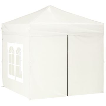 Cort pliabil pentru petrecere, pereți laterali, crem, 2x2 m - Img 3