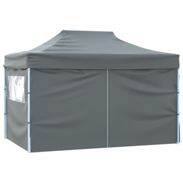 Cort pliabil pop up cu 4 pereți laterali, antracit, 3 x 4,5 m - Img 4