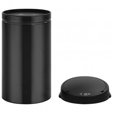 Coș de gunoi automat cu senzor, 50 L, negru, oțel carbon - Img 3