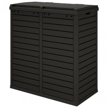 Coș de gunoi de exterior, negru, 78x41x86 cm, polipropilenă - Img 6