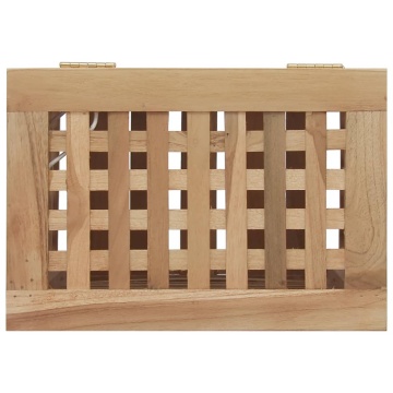 Coș de rufe, 35x25x60 cm, lemn masiv de tec - Img 5