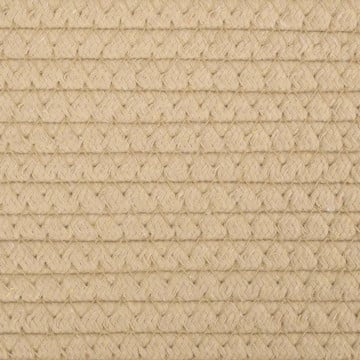 Coș de rufe, bej și alb, Ø55x36 cm, bumbac - Img 6