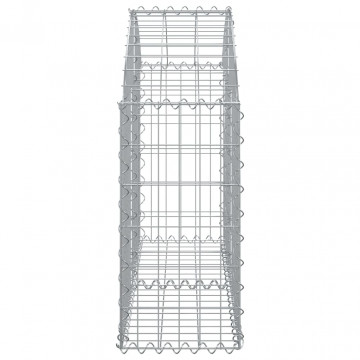 Coș gabion arcuit, 100x30x60/80 cm, fier galvanizat - Img 4