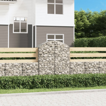 Coș gabion arcuit, 100x50x120/140 cm, fier galvanizat - Img 1