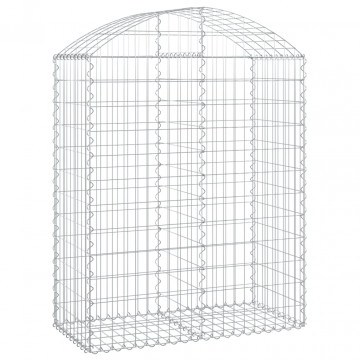 Coș gabion arcuit, 100x50x120/140 cm, fier galvanizat - Img 2