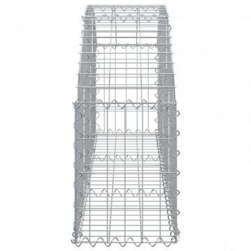 Coș gabion arcuit, 150x30x40/60 cm, fier galvanizat - Img 4