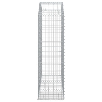 Coș gabion arcuit, 150x50x160/180 cm, fier galvanizat - Img 4
