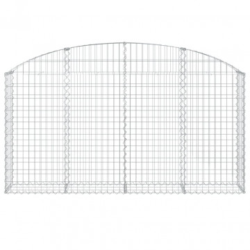 Coș gabion arcuit 200x30x100/120 cm fier galvanizat - Img 3