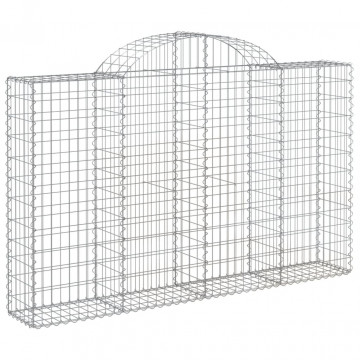 Coș gabion arcuit 200x30x120/140 cm fier galvanizat - Img 2