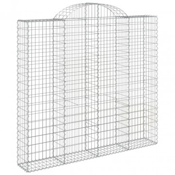 Coș gabion arcuit, 200x50x180/200 cm, fier galvanizat - Img 2