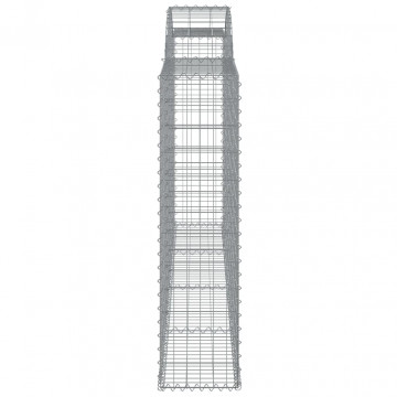 Coș gabion arcuit, 300x30x120/140 cm fier galvanizat - Img 4