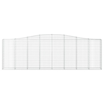 Coș gabion arcuit 400x30x120/140 cm fier galvanizat - Img 3