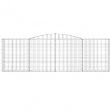 Coș gabion arcuit 400x30x120/140 cm fier galvanizat - Img 3