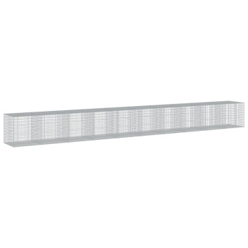 Coș gabion cu capac, 1000x100x100 cm, fier galvanizat - Img 7