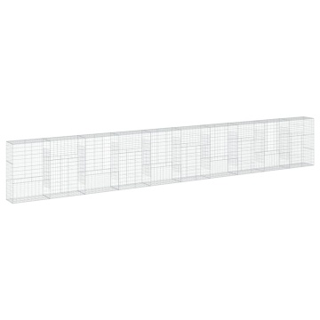 Coș gabion cu capac, 1000x50x150 cm, fier galvanizat - Img 2