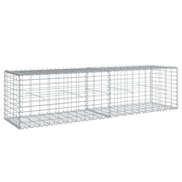 Coș gabion cu capac, 200x50x50 cm, fier galvanizat - Img 7