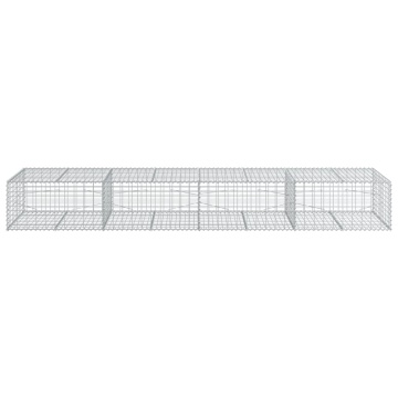 Coș gabion cu capac, 400x100x50 cm, fier galvanizat - Img 3