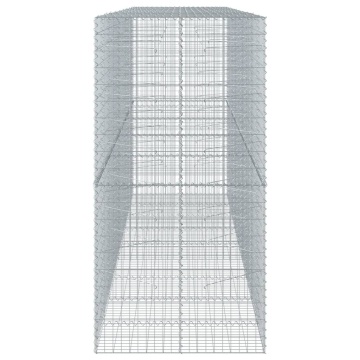 Coș gabion cu capac, 450x100x200 cm, fier galvanizat - Img 4
