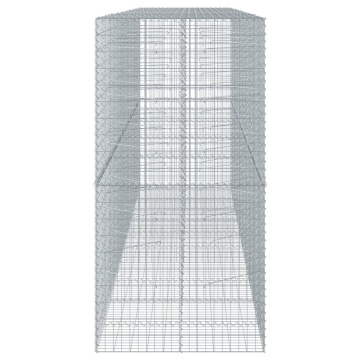 Coș gabion cu capac, 500x100x200 cm, fier galvanizat - Img 4