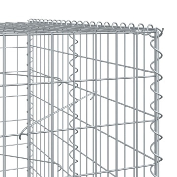 Coș gabion cu capac, 500x100x200 cm, fier galvanizat - Img 5