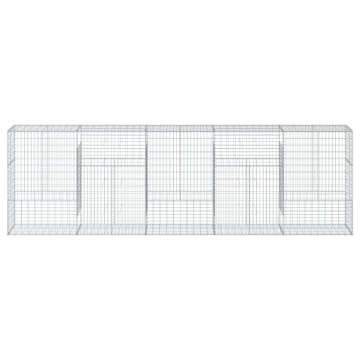 Coș gabion cu capac, 500x50x150 cm, fier galvanizat - Img 3