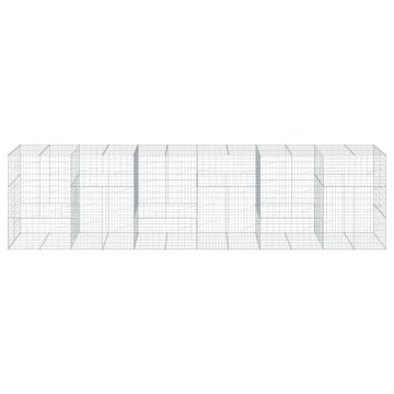 Coș gabion cu capac, 600x100x150 cm, fier galvanizat - Img 3