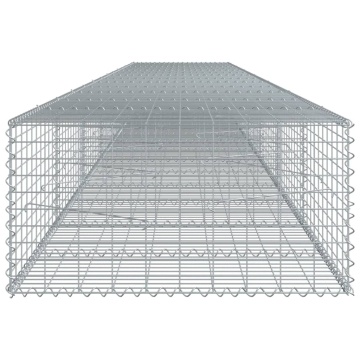 Coș gabion cu capac, 700x100x50 cm, fier galvanizat - Img 4