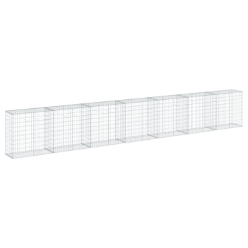 Coș gabion cu capac, 700x50x100 cm, fier galvanizat - Img 7