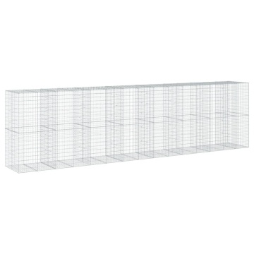 Coș gabion cu capac, 750x100x200 cm, fier galvanizat - Img 2