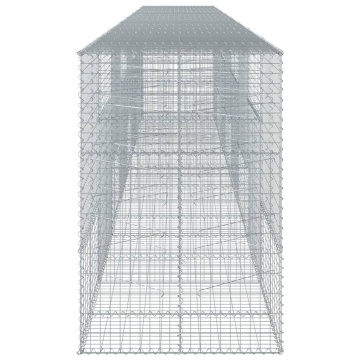 Coș gabion cu capac, 800x100x150 cm, fier galvanizat - Img 4