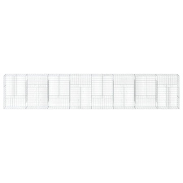 Coș gabion cu capac, 800x50x150 cm, fier galvanizat - Img 3